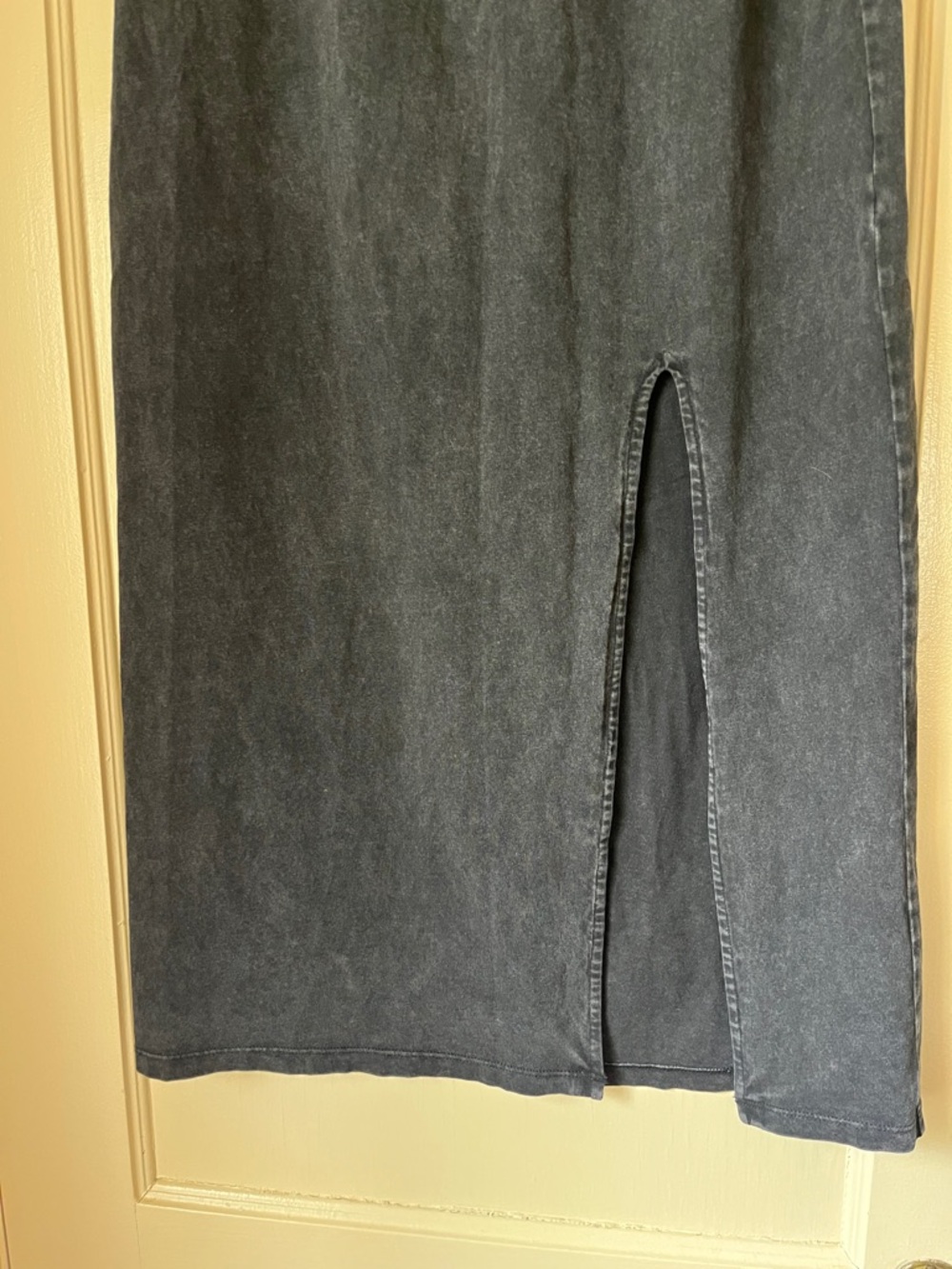 Z Supply Black Midi Skirt with Center Slit - Picture 4 of 6